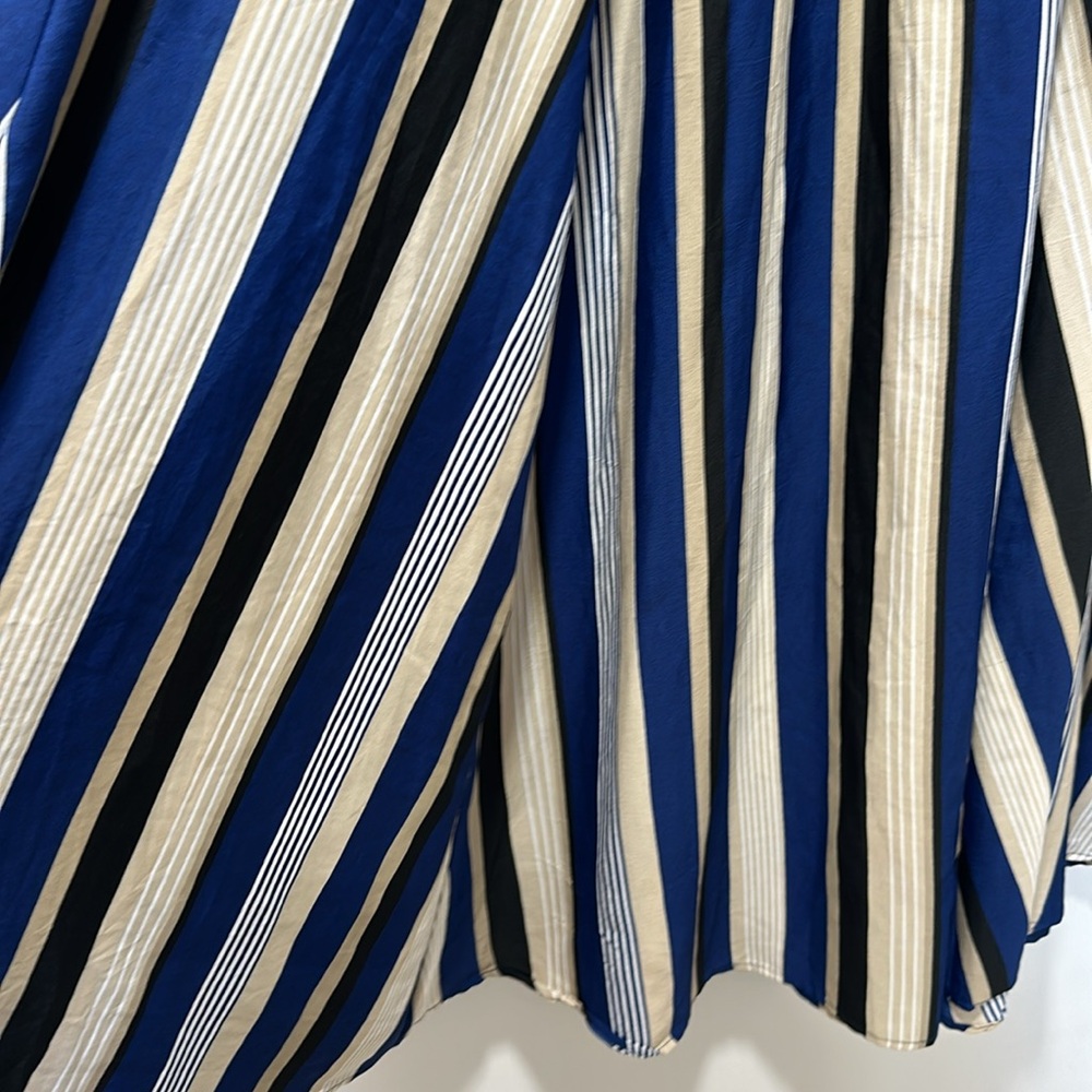 Mlle Gabrielle Striped Maxi Skirt‎ Size XL Flowy High Rise Stretch - Picture 3 of 8